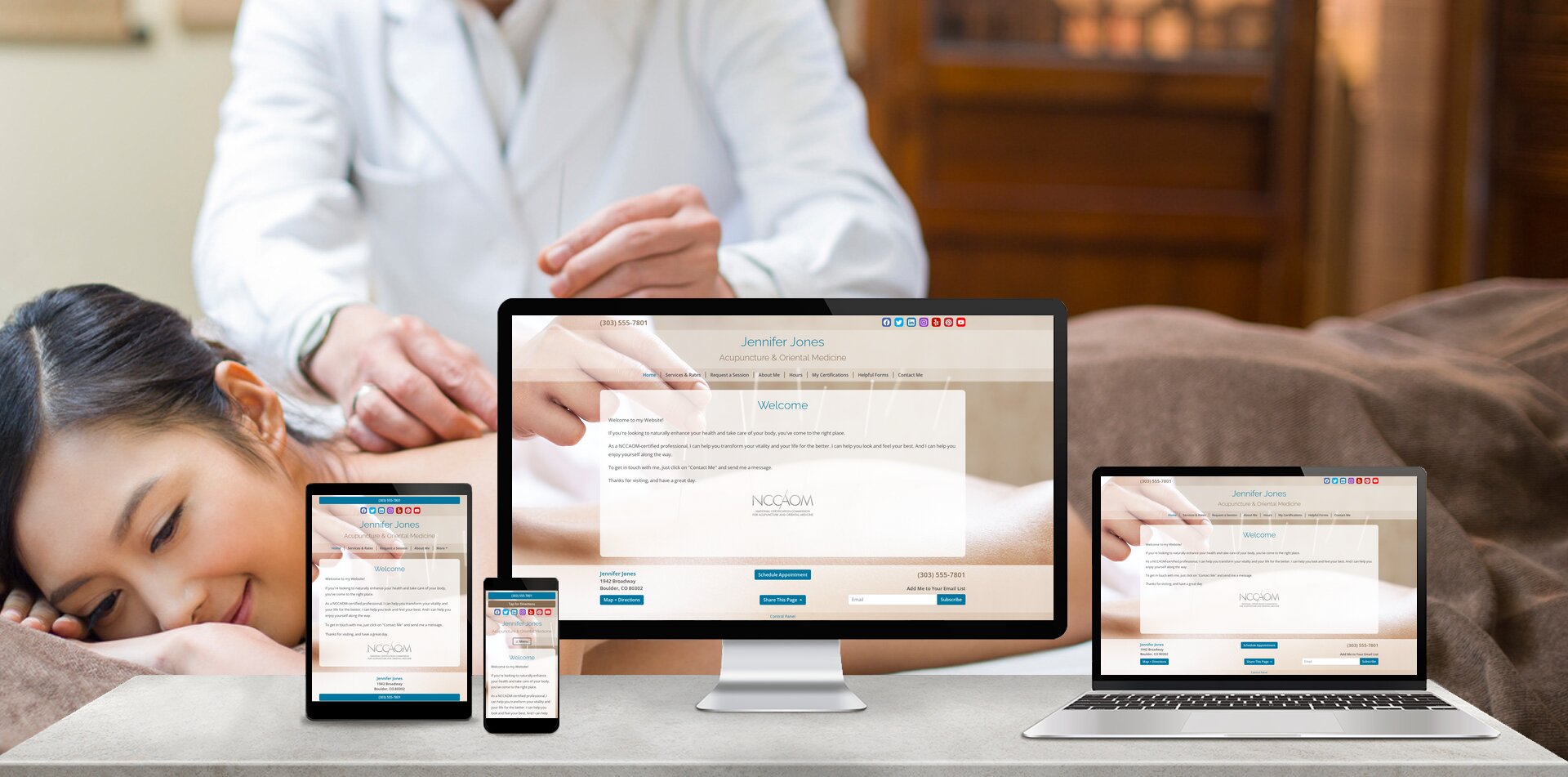 Responsive Acupuncture Websites By ChiOnline For NCCAOM Members